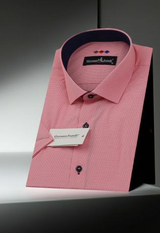 Slim Fit Kısa Kol Desenli Erkek Gömlek 3GMK310331027