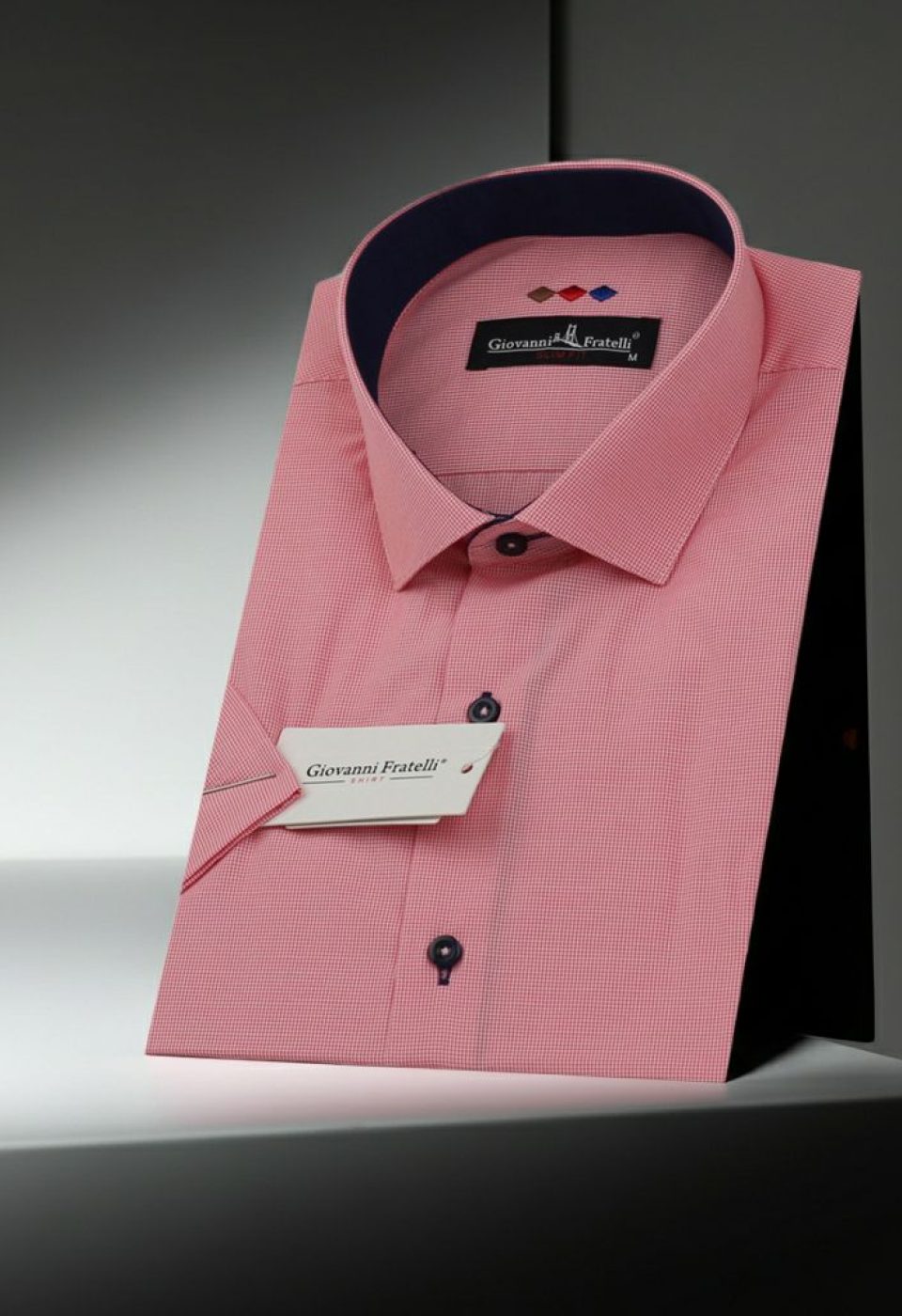 Slim Fit Kısa Kol Desenli Erkek Gömlek 3GMK310331027
