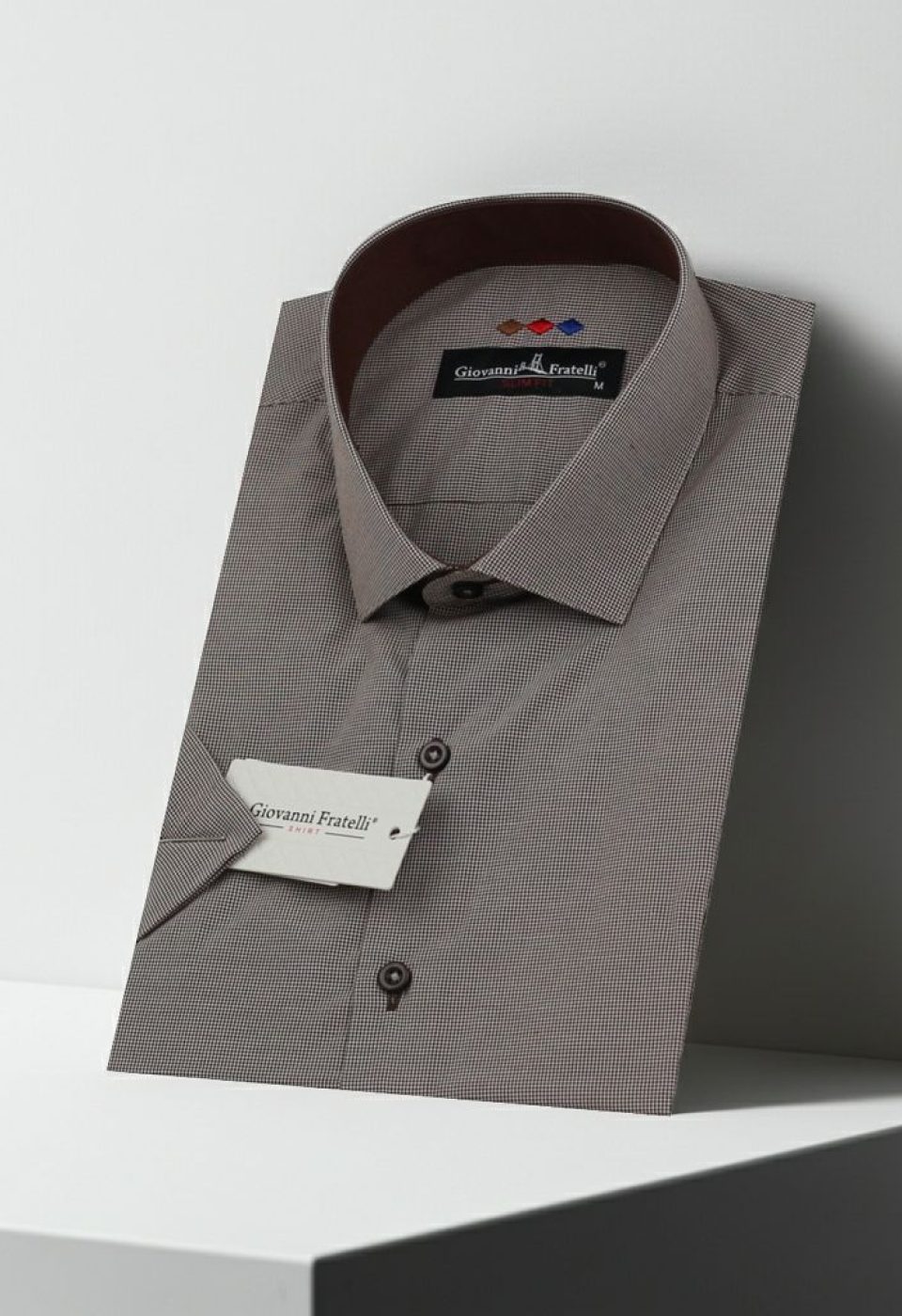 Slim Fit Kısa Kol Desenli Erkek Gömlek 3GMK310331036 Slim Fit Kısa Kol Desenli Erkek Gömlek 3GMK310331036