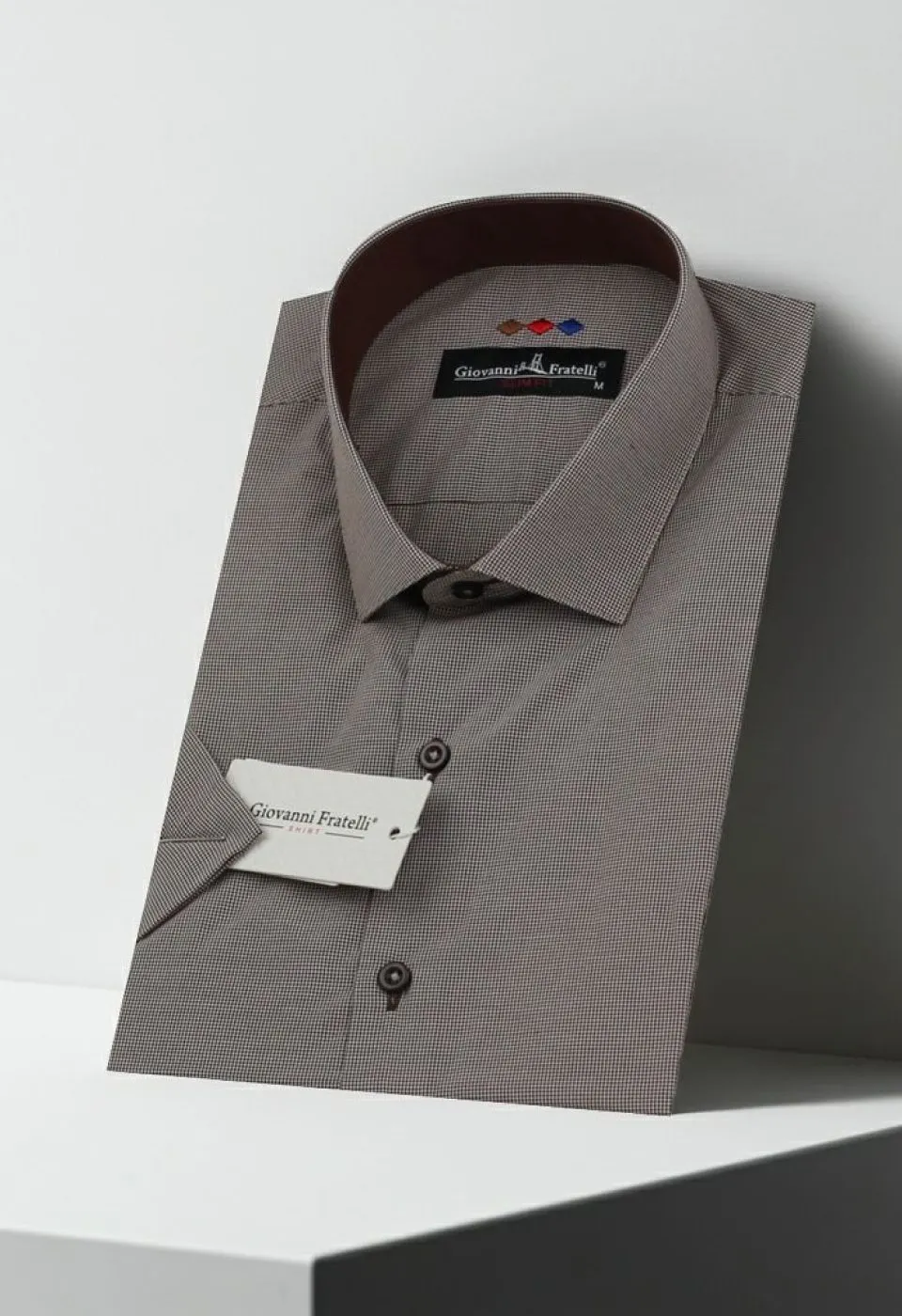 Slim Fit Kısa Kol Desenli Erkek Gömlek 3GMK310331036 Slim Fit Kısa Kol Desenli Erkek Gömlek 3GMK310331036