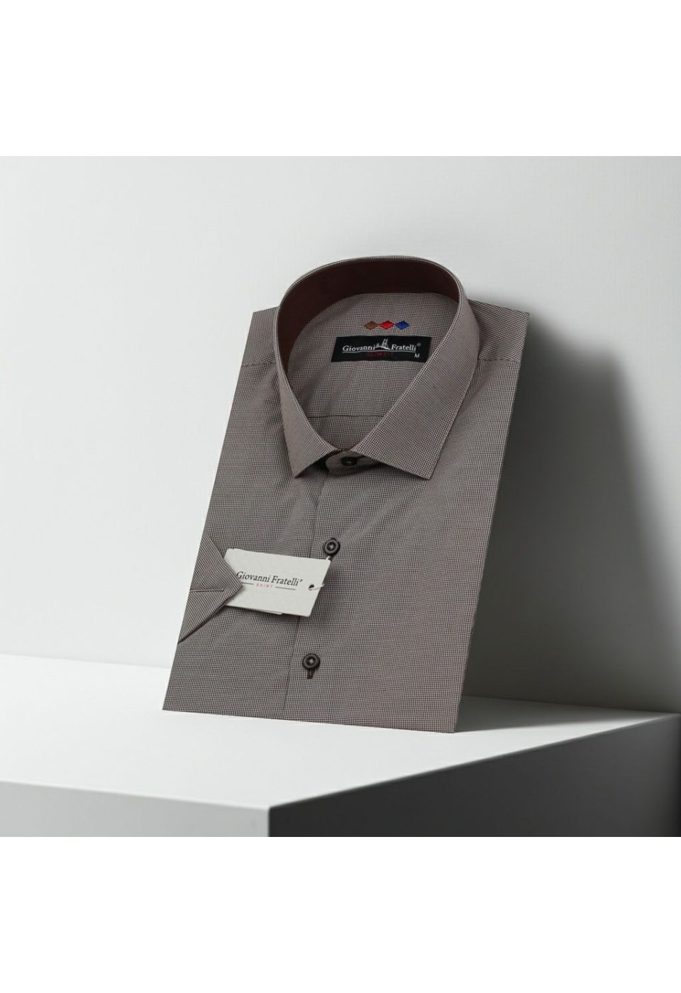 Slim Fit Kısa Kol Desenli Erkek Gömlek 3GMK310331036 - Giovanni Fratelli