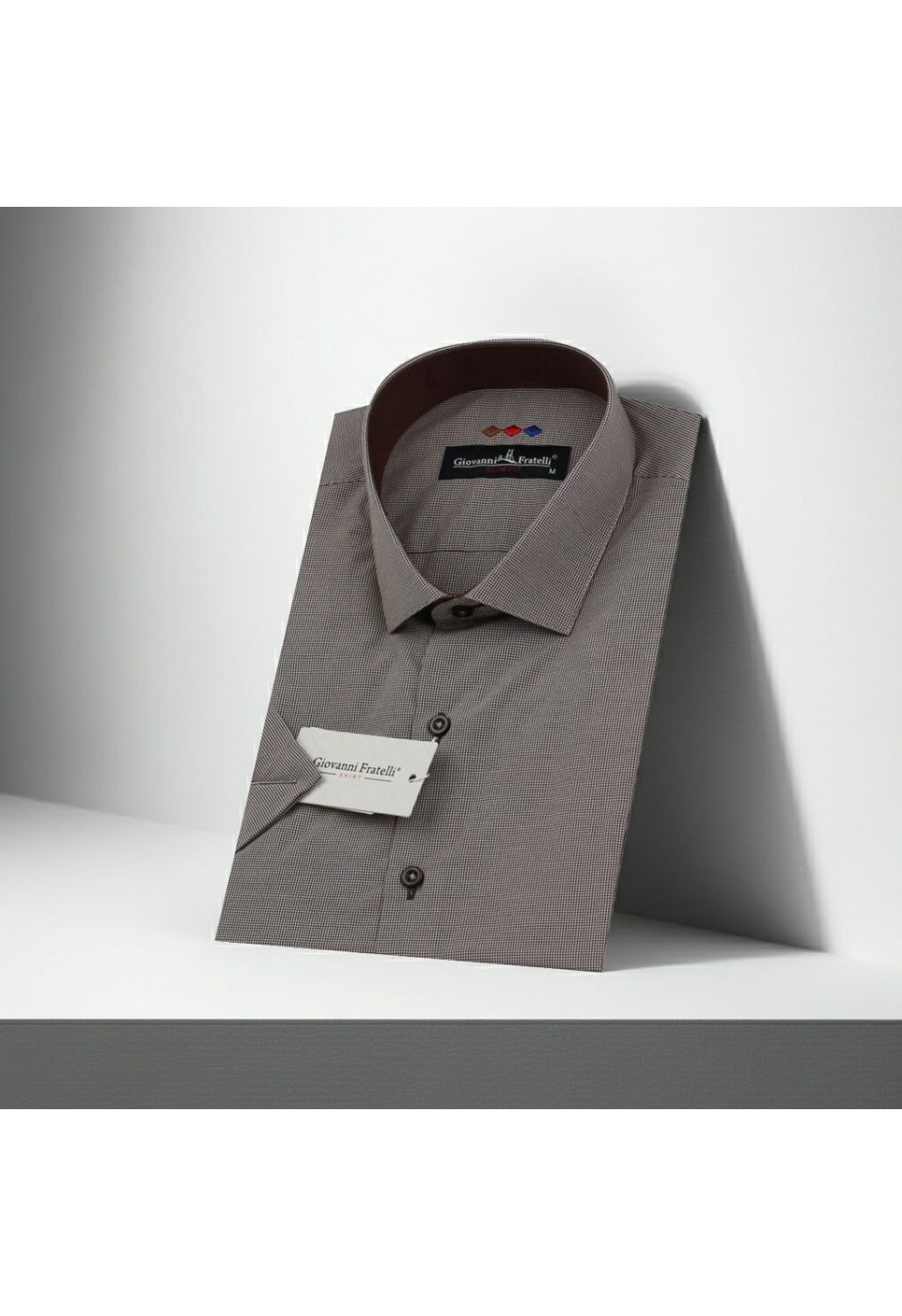 Slim Fit Kısa Kol Desenli Erkek Gömlek 3GMK310331036 - Giovanni Fratelli