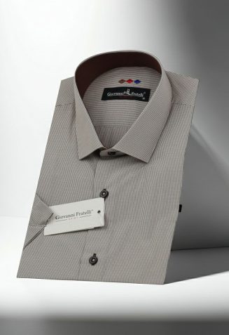 Slim Fit Kısa Kol Desenli Erkek Gömlek 3GMK310331038 Slim Fit Kısa Kol Desenli Erkek Gömlek 3GMK310331038