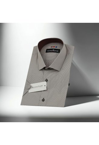 Slim Fit Kısa Kol Desenli Erkek Gömlek 3GMK310331038 - Giovanni Fratelli