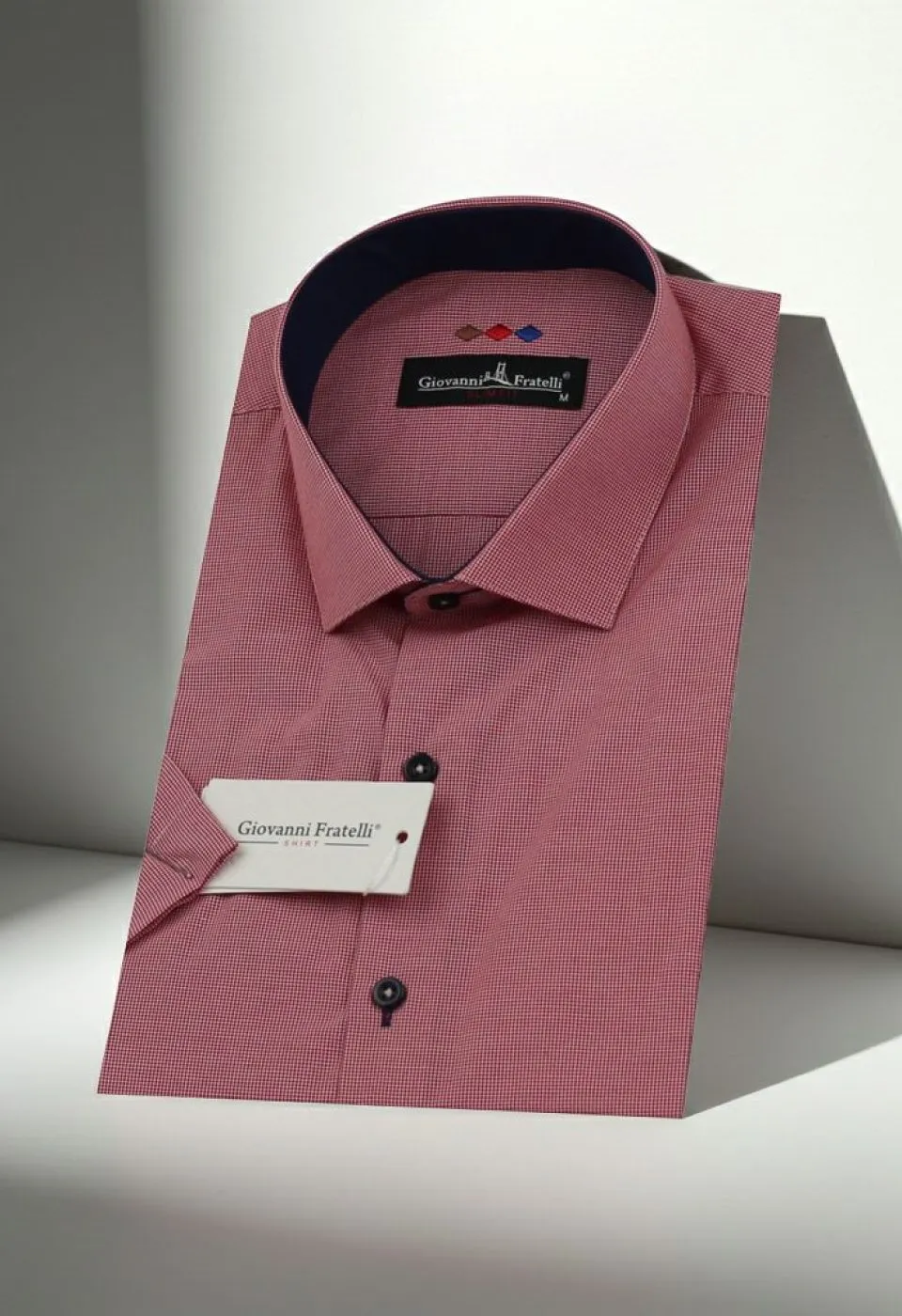 Slim Fit Kısa Kol Desenli Erkek Gömlek 3GMK310331039