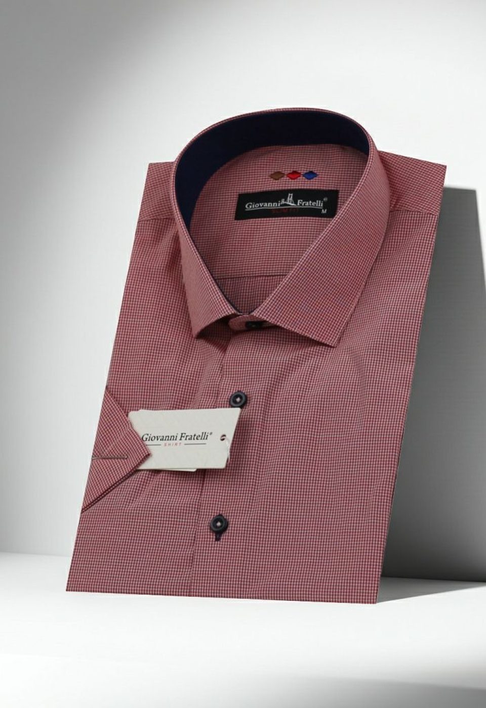 Slim Fit Kısa Kol Desenli Erkek Gömlek 3GMK310331042