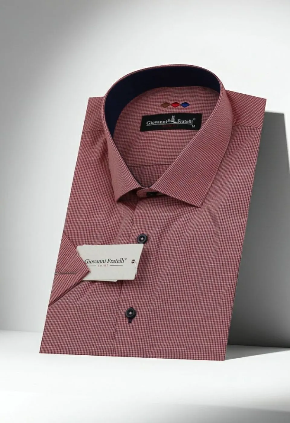 Slim Fit Kısa Kol Desenli Erkek Gömlek 3GMK310331042