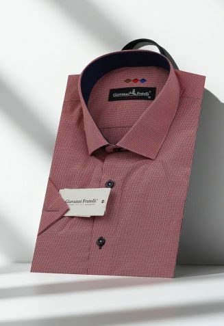 Slim Fit Kısa Kol Desenli Erkek Gömlek 3GMK310331042 Slim Fit Kısa Kol Desenli Erkek Gömlek 3GMK310331042