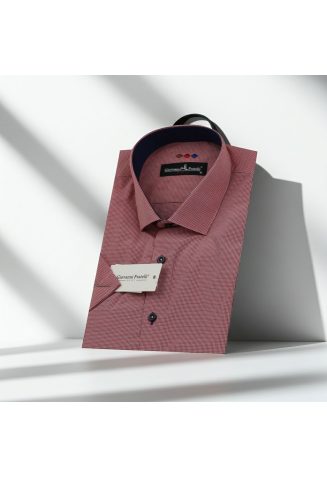 Slim Fit Kısa Kol Desenli Erkek Gömlek 3GMK310331042 - Giovanni Fratelli