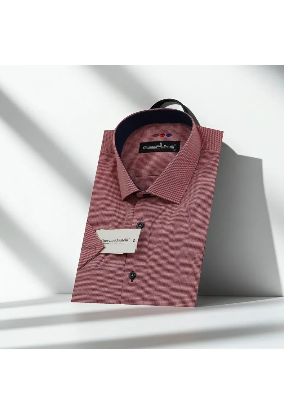 Slim Fit Kısa Kol Desenli Erkek Gömlek 3GMK310331042 - Giovanni Fratelli