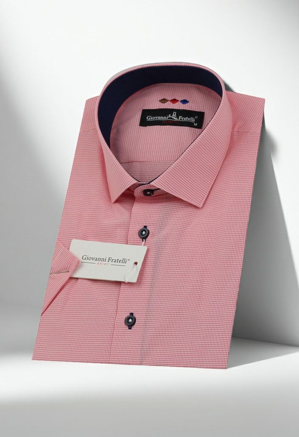 Slim Fit Kısa Kol Desenli Erkek Gömlek 3GMK310331045