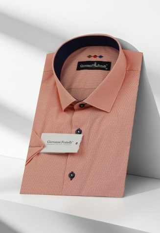 Slim Fit Kısa Kol Desenli Erkek Gömlek 3GMK310331047 Slim Fit Kısa Kol Desenli Erkek Gömlek 3GMK310331047