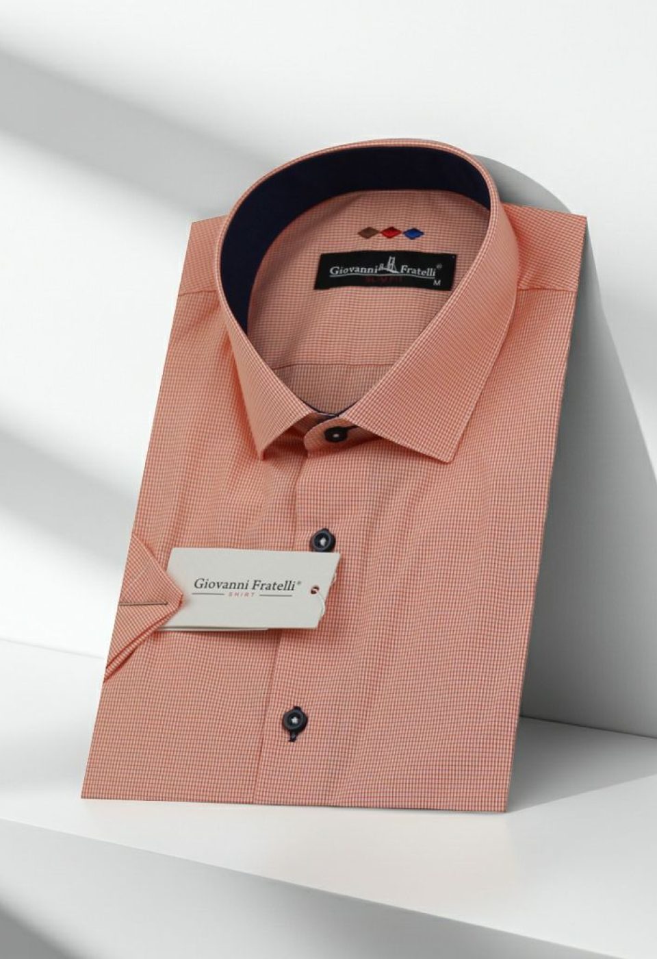Slim Fit Kısa Kol Desenli Erkek Gömlek 3GMK310331047 Slim Fit Kısa Kol Desenli Erkek Gömlek 3GMK310331047