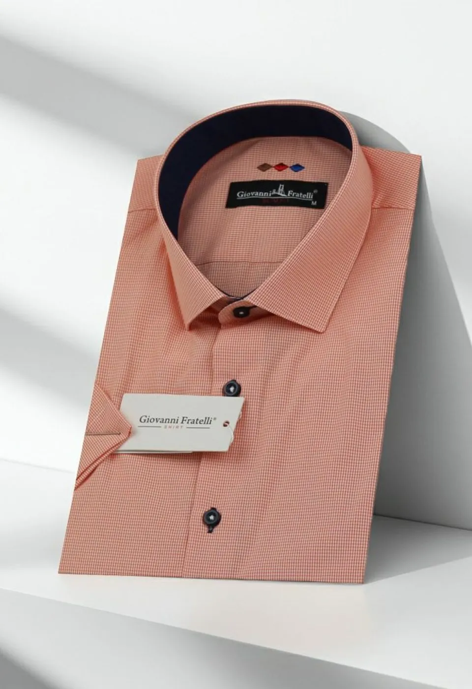 Slim Fit Kısa Kol Desenli Erkek Gömlek 3GMK310331047 Slim Fit Kısa Kol Desenli Erkek Gömlek 3GMK310331047