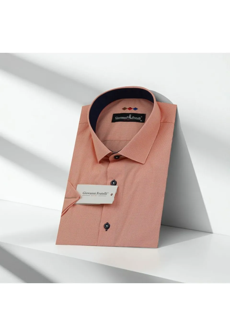 Slim Fit Kısa Kol Desenli Erkek Gömlek 3GMK310331047 - Giovanni Fratelli