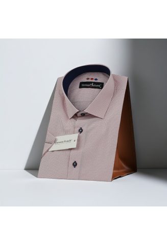 Slim Fit Kısa Kol Desenli Erkek Gömlek 3GMK310331049 - Giovanni Fratelli