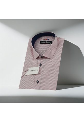 Slim Fit Kısa Kol Desenli Erkek Gömlek 3GMK310331049 - Giovanni Fratelli