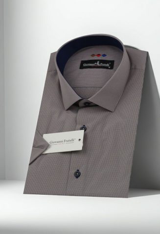 Slim Fit Kısa Kol Desenli Erkek Gömlek 3GMK310331051