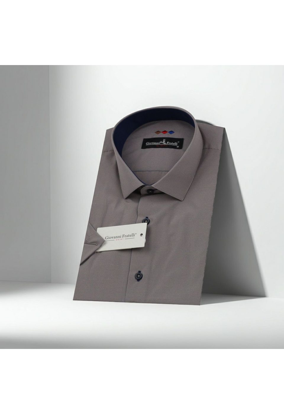 Slim Fit Kısa Kol Desenli Erkek Gömlek 3GMK310331051 - Giovanni Fratelli