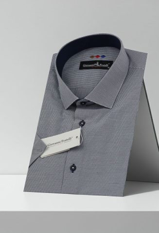 Slim Fit Kısa Kol Desenli Erkek Gömlek 3GMK310331054 Slim Fit Kısa Kol Desenli Erkek Gömlek 3GMK310331054