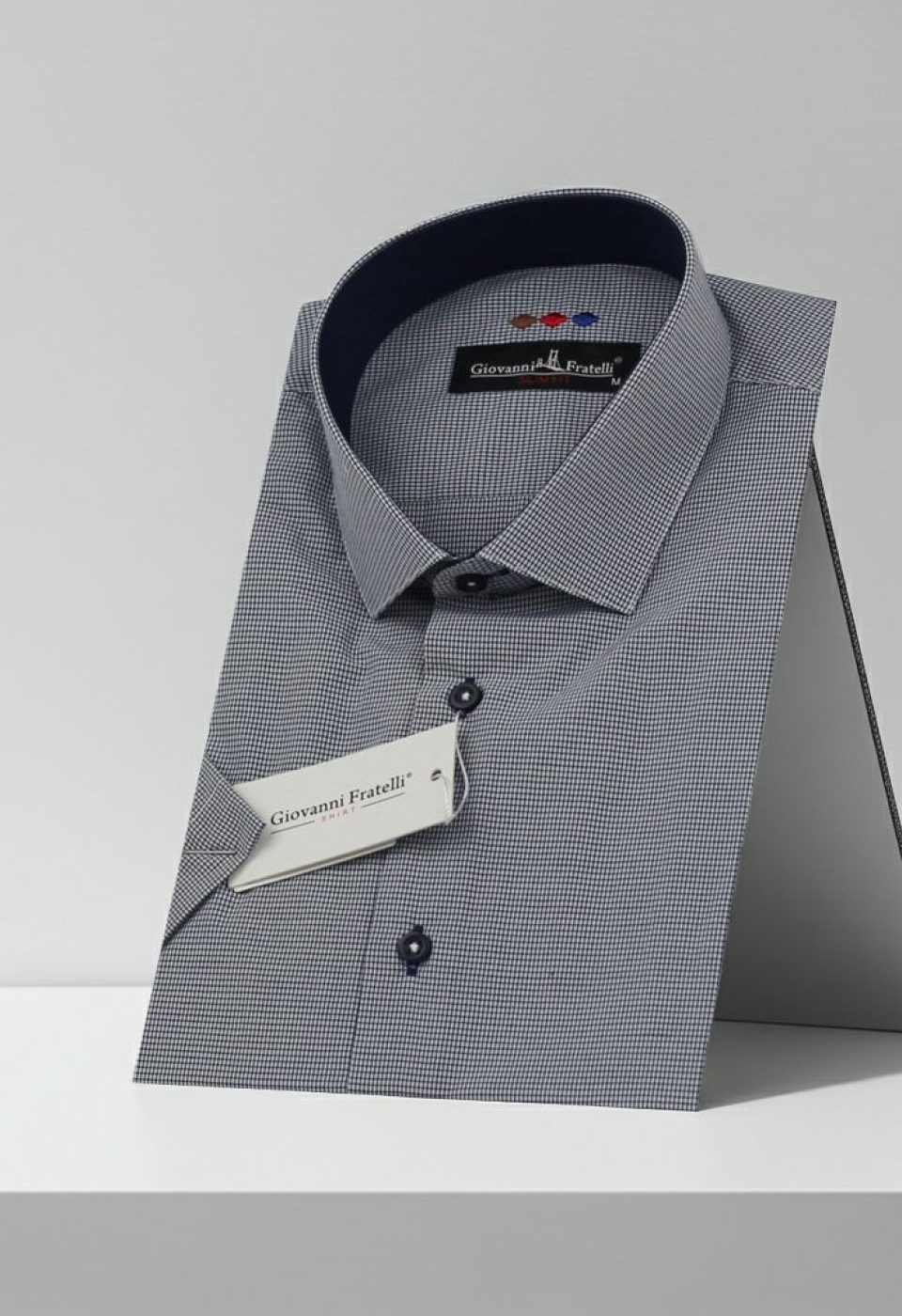 Slim Fit Kısa Kol Desenli Erkek Gömlek 3GMK310331054