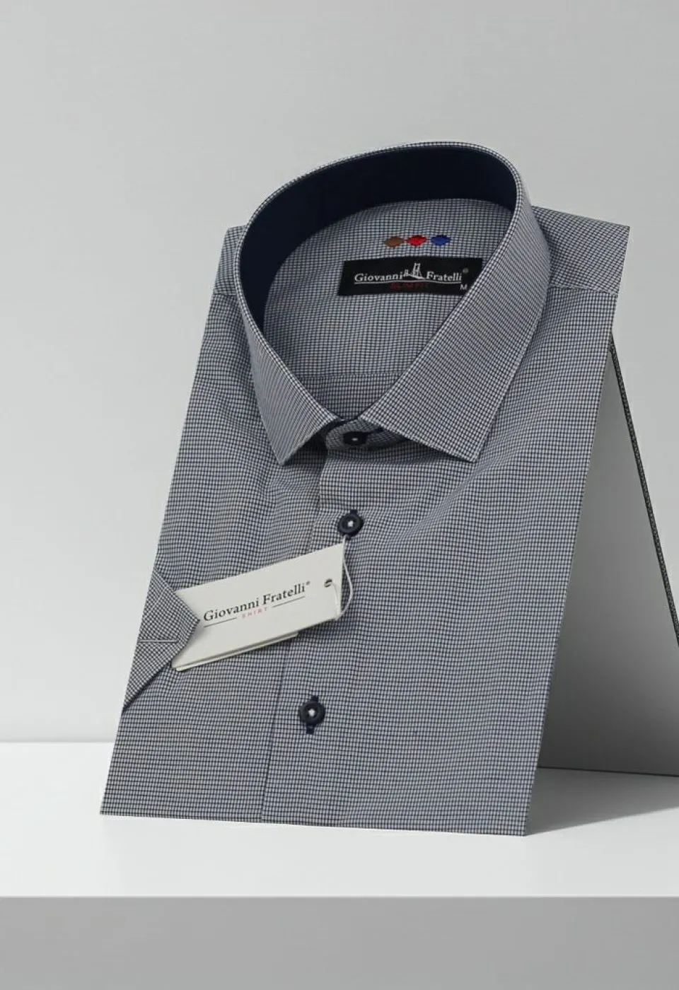 Slim Fit Kısa Kol Desenli Erkek Gömlek 3GMK310331054