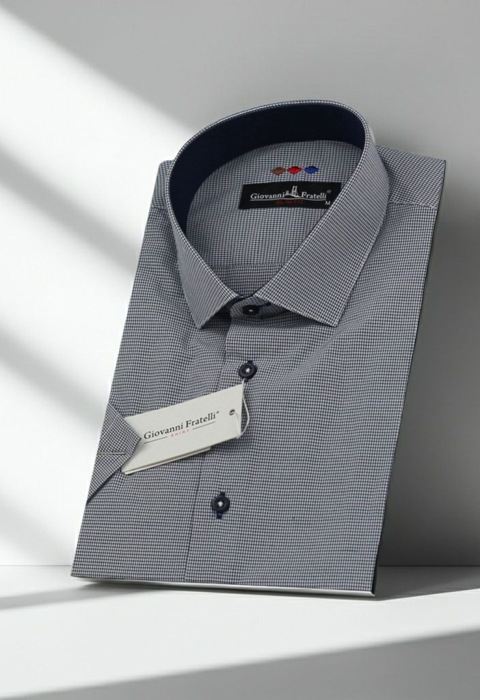 Slim Fit Kısa Kol Desenli Erkek Gömlek 3GMK310331054