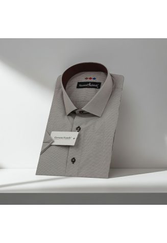 Slim Fit Kısa Kol Desenli Erkek Gömlek 3GMK310331056 - Giovanni Fratelli