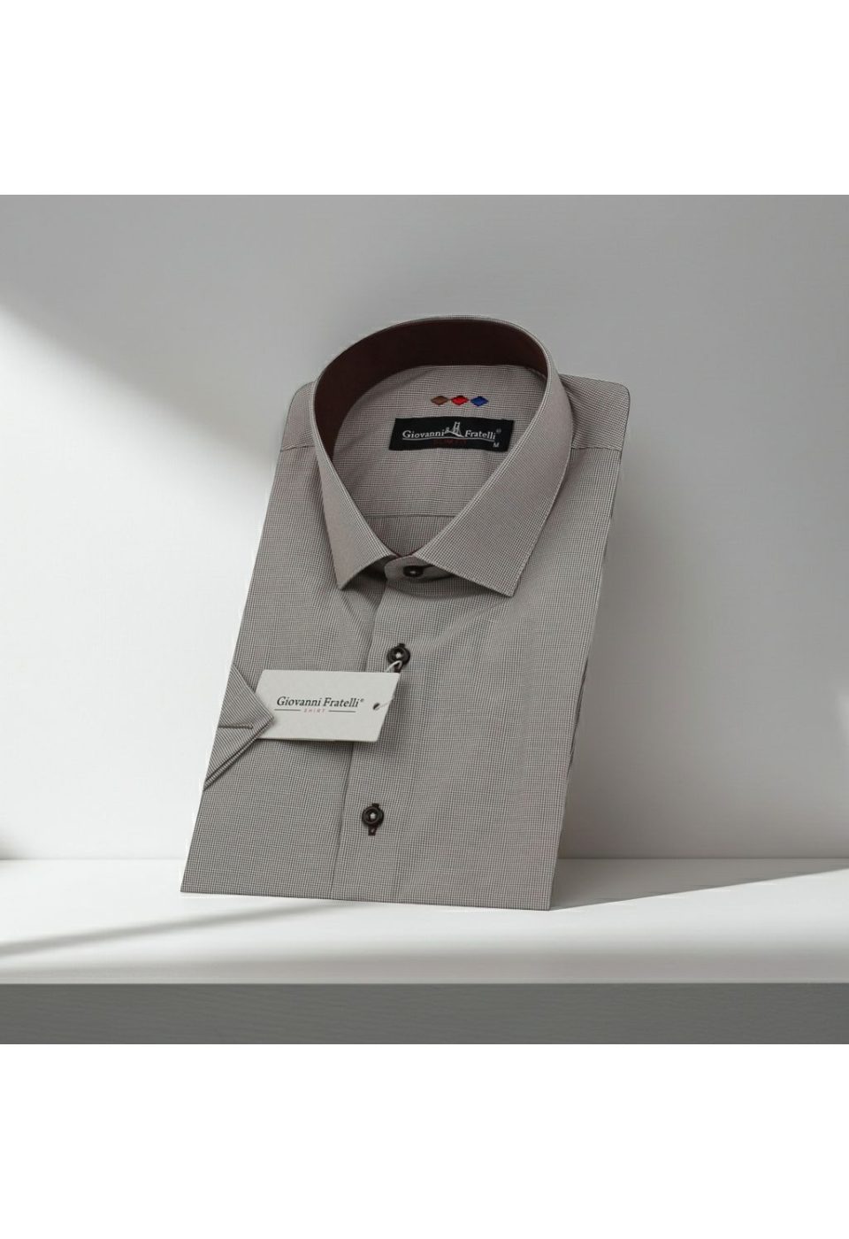 Slim Fit Kısa Kol Desenli Erkek Gömlek 3GMK310331056 - Giovanni Fratelli