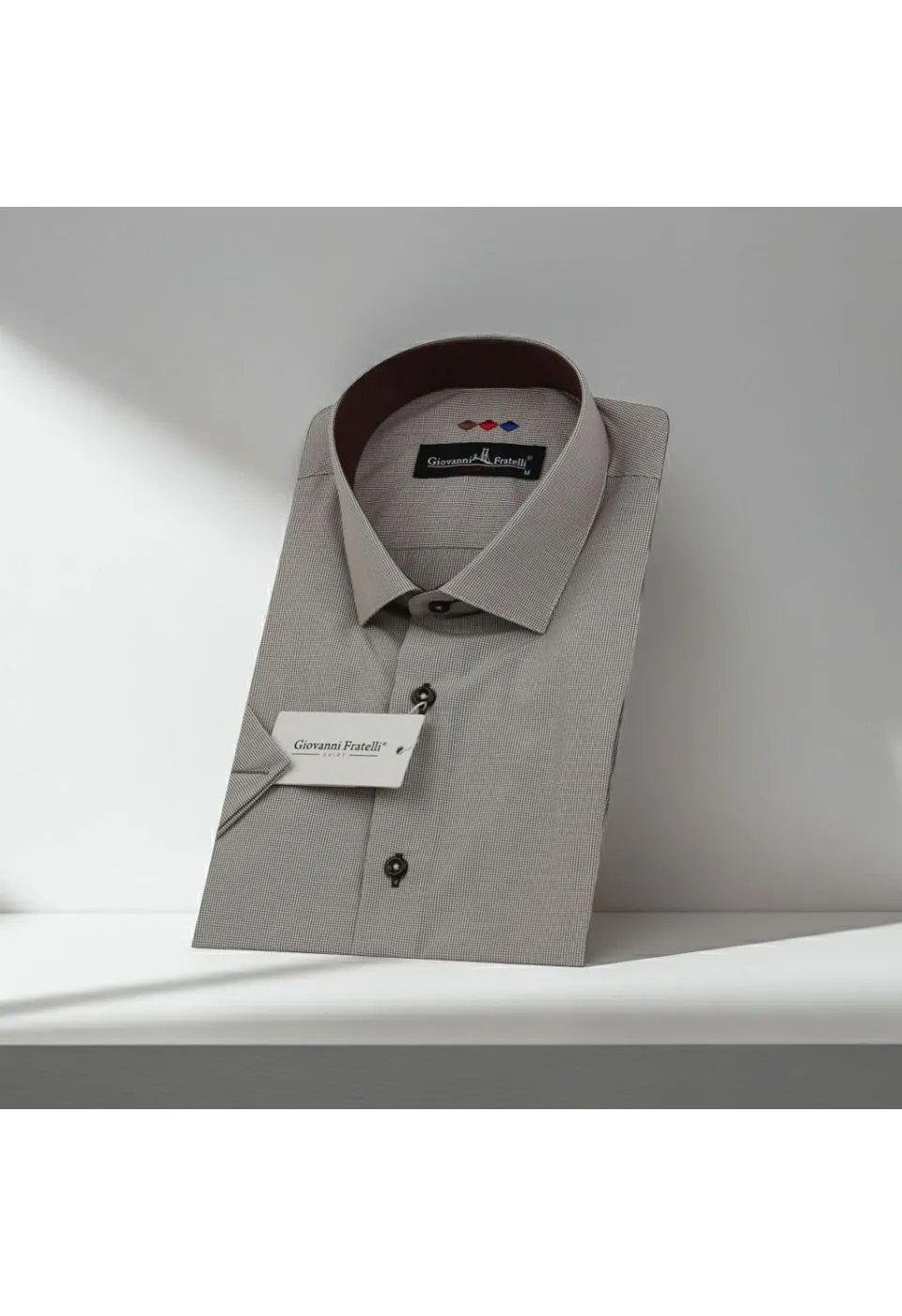Slim Fit Kısa Kol Desenli Erkek Gömlek 3GMK310331056 - Giovanni Fratelli