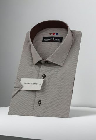 Slim Fit Kısa Kol Desenli Erkek Gömlek 3GMK310331056 Slim Fit Kısa Kol Desenli Erkek Gömlek 3GMK310331056