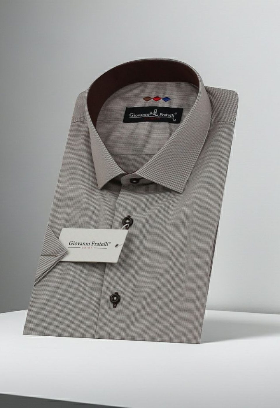 Slim Fit Kısa Kol Desenli Erkek Gömlek 3GMK310331056 Slim Fit Kısa Kol Desenli Erkek Gömlek 3GMK310331056