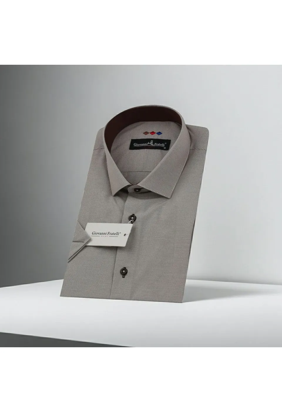 Slim Fit Kısa Kol Desenli Erkek Gömlek 3GMK310331056 - Giovanni Fratelli
