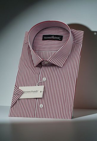 Slim Fit Kısa Kol Desenli Erkek Gömlek 3GMK310331059