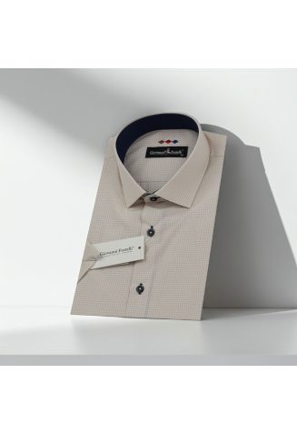 Slim Fit Kısa Kol Desenli Erkek Gömlek 3GMK310331065 - Giovanni Fratelli