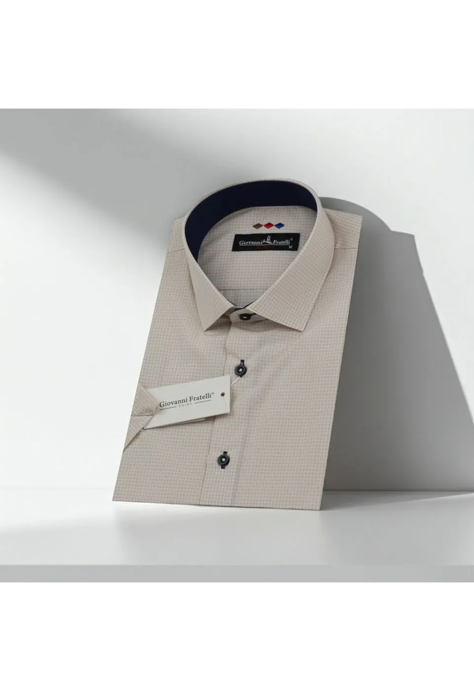 Slim Fit Kısa Kol Desenli Erkek Gömlek 3GMK310331065 - Giovanni Fratelli