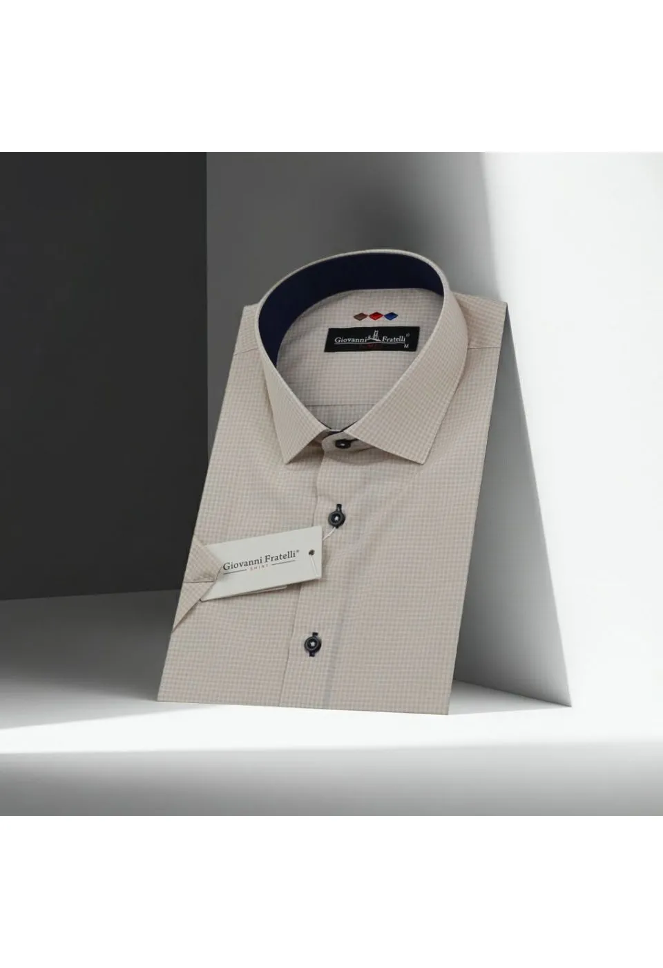 Slim Fit Kısa Kol Desenli Erkek Gömlek 3GMK310331065 - Giovanni Fratelli