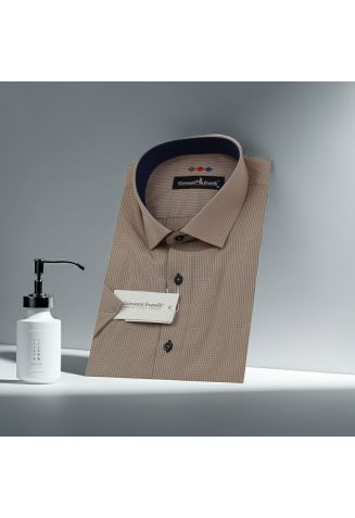 0331 CR K 069 Slim Fit Kısa Kol Desenli Erkek Gömlek 3GMK310331069 - Giovanni Fratelli