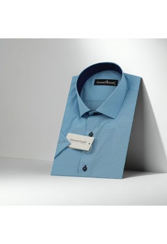 Slim Fit Kısa Kol Desenli Erkek Gömlek 3GMK310331A04 - Giovanni Fratelli