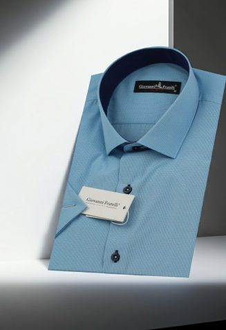 Slim Fit Kısa Kol Desenli Erkek Gömlek 3GMK310331A04 - Giovanni Fratelli
