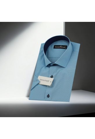Slim Fit Kısa Kol Desenli Erkek Gömlek 3GMK310331A04 - Giovanni Fratelli