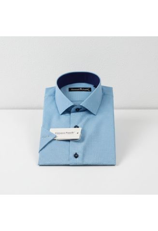 Slim Fit Kısa Kol Desenli Erkek Gömlek 3GMK310331A04 - Giovanni Fratelli