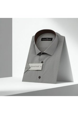 Slim Fit Kısa Kol Desenli Erkek Gömlek 3GMK310331A10 - Giovanni Fratelli