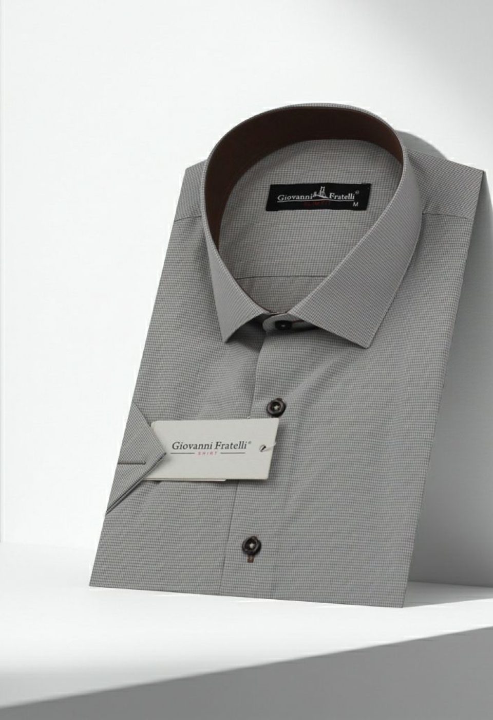 Slim Fit Kısa Kol Desenli Erkek Gömlek 3GMK310331A10