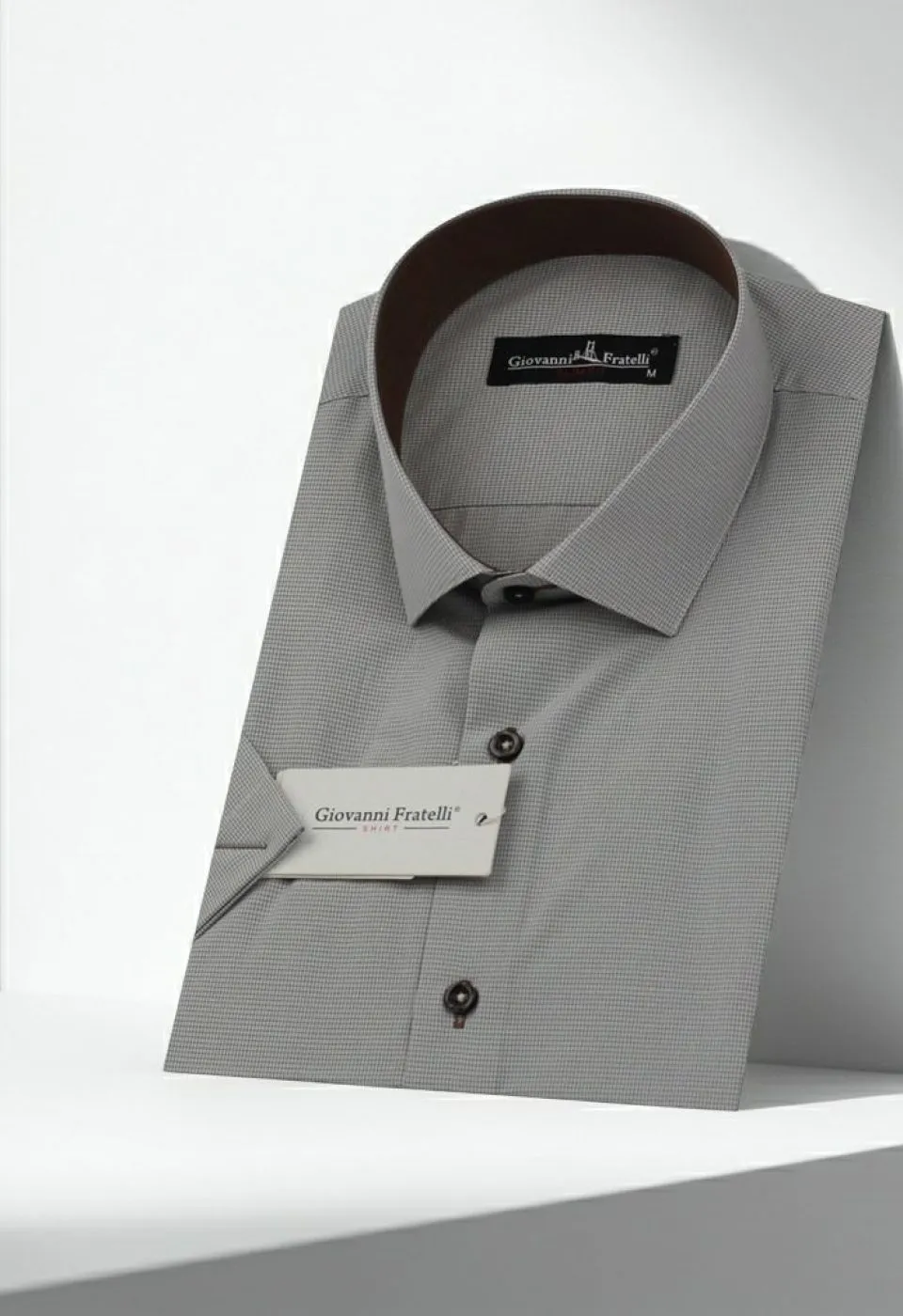 Slim Fit Kısa Kol Desenli Erkek Gömlek 3GMK310331A10