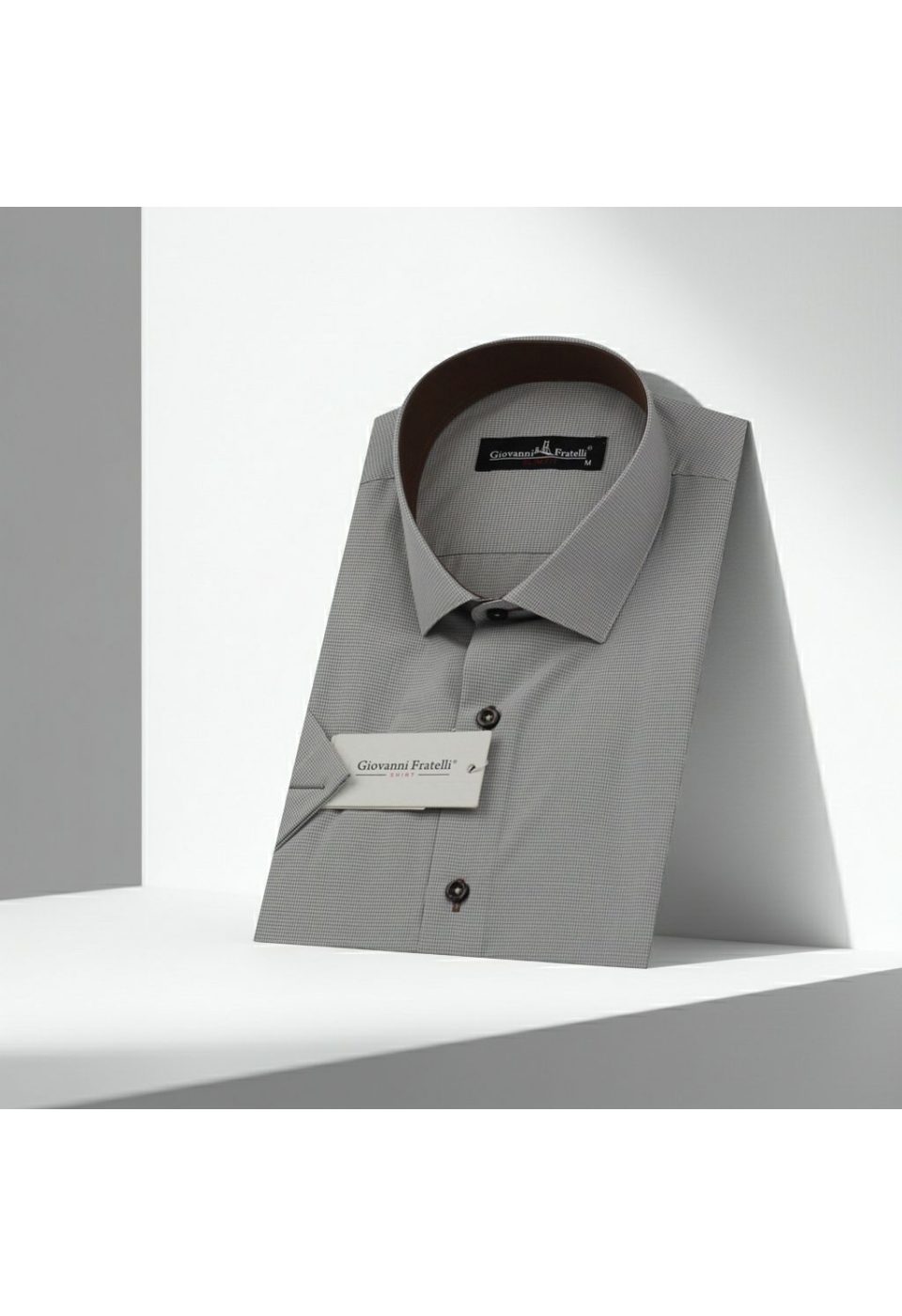 0331 CR K A10 Slim Fit Kısa Kol Desenli Erkek Gömlek 3GMK310331A10 - Giovanni Fratelli