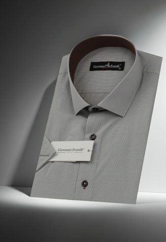 Slim Fit Kısa Kol Desenli Erkek Gömlek 3GMK310331A10 - Giovanni Fratelli