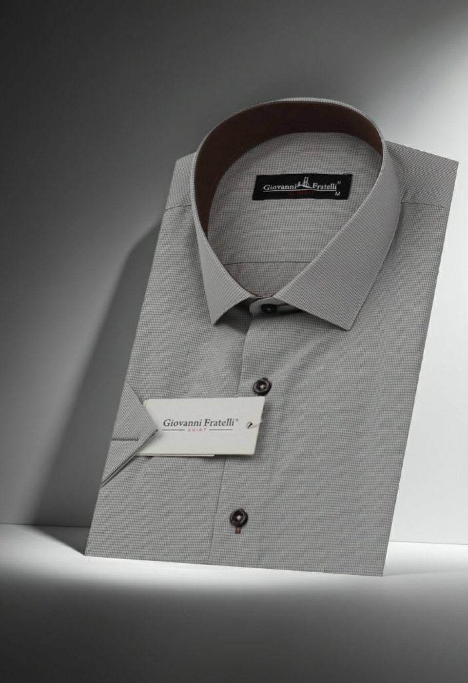 0331 CR K A10 Slim Fit Kısa Kol Desenli Erkek Gömlek 3GMK310331A10 - Giovanni Fratelli