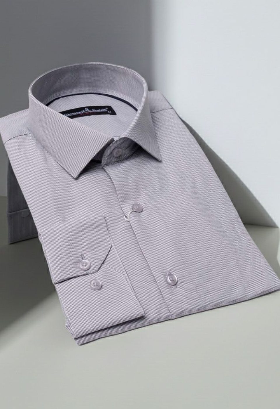 Slim Fit Uzun Kol Desenli Erkek Gömlek 3GMK330332002