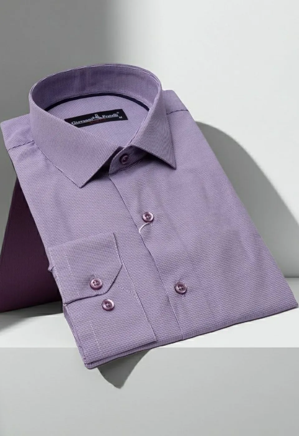 Slim Fit Uzun Kol Desenli Erkek Gömlek 3GMK330332007